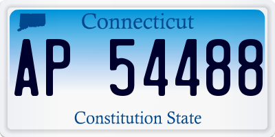CT license plate AP54488