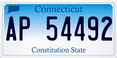 CT license plate AP54492