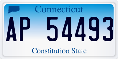 CT license plate AP54493