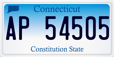 CT license plate AP54505