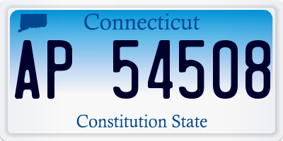 CT license plate AP54508