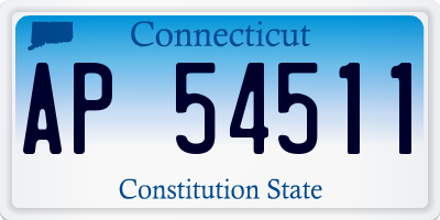 CT license plate AP54511