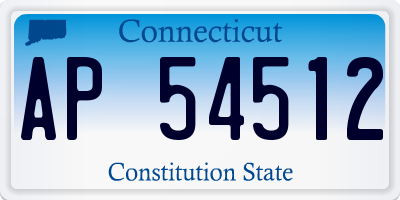 CT license plate AP54512