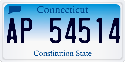 CT license plate AP54514