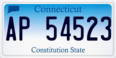 CT license plate AP54523