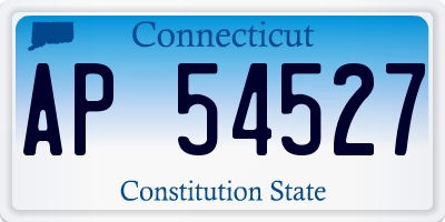 CT license plate AP54527