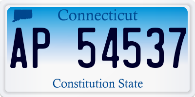CT license plate AP54537