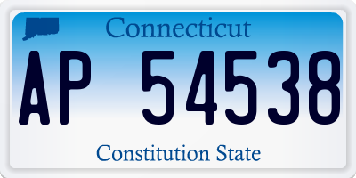 CT license plate AP54538
