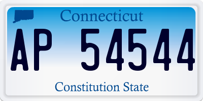 CT license plate AP54544