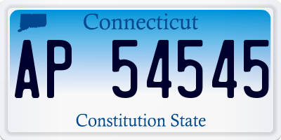CT license plate AP54545