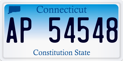 CT license plate AP54548