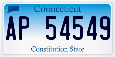 CT license plate AP54549