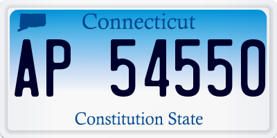 CT license plate AP54550
