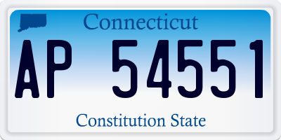 CT license plate AP54551