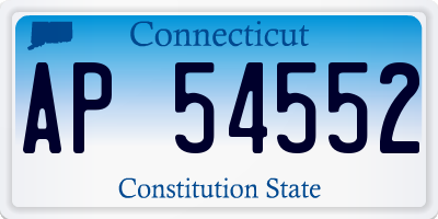 CT license plate AP54552