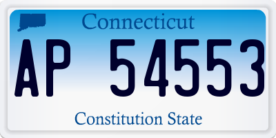 CT license plate AP54553