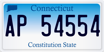 CT license plate AP54554