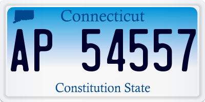 CT license plate AP54557