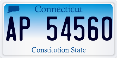 CT license plate AP54560