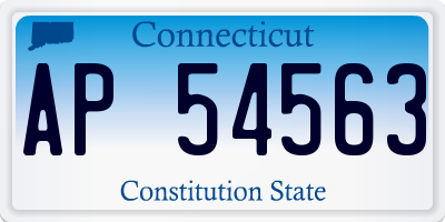 CT license plate AP54563