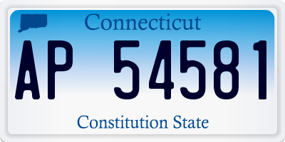 CT license plate AP54581
