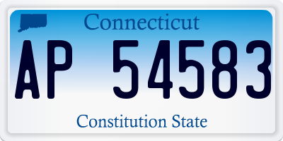 CT license plate AP54583