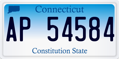 CT license plate AP54584