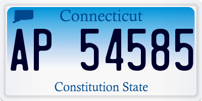 CT license plate AP54585