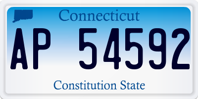 CT license plate AP54592