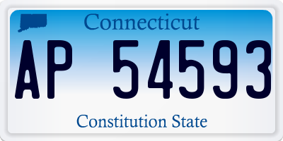 CT license plate AP54593