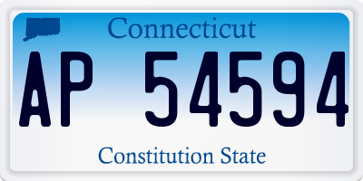 CT license plate AP54594