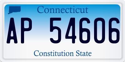 CT license plate AP54606