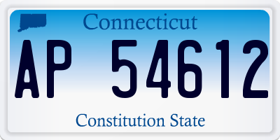 CT license plate AP54612