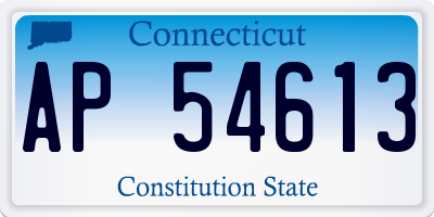 CT license plate AP54613