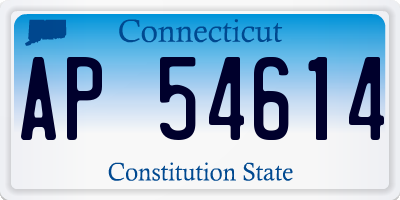 CT license plate AP54614