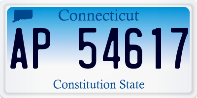 CT license plate AP54617