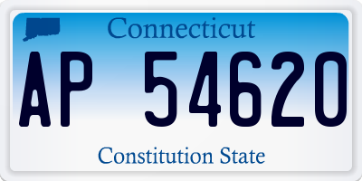 CT license plate AP54620