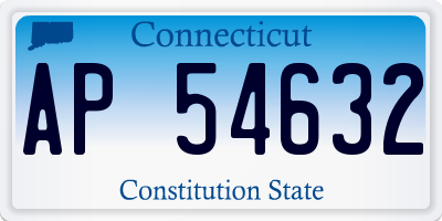 CT license plate AP54632
