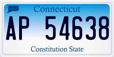 CT license plate AP54638