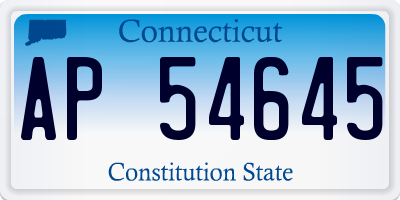CT license plate AP54645