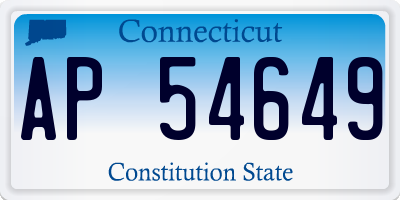 CT license plate AP54649