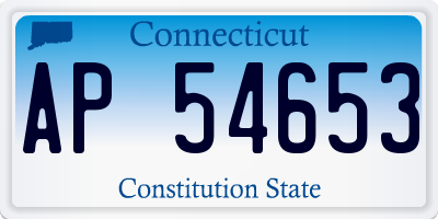 CT license plate AP54653