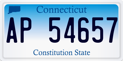 CT license plate AP54657