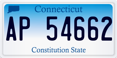CT license plate AP54662