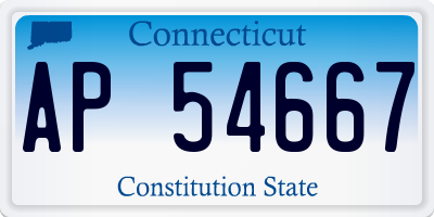CT license plate AP54667