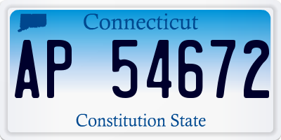 CT license plate AP54672
