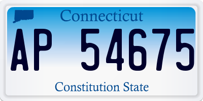 CT license plate AP54675