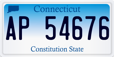 CT license plate AP54676