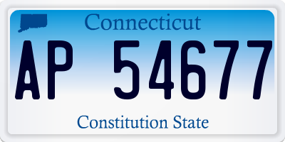 CT license plate AP54677