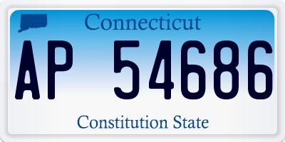 CT license plate AP54686